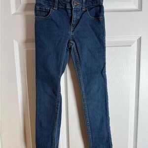 Kids Classic Blue Denim Jeans, Skinny Slim Fit, Size 7